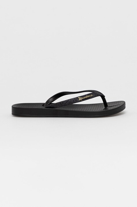 Žabky Ipanema ANATOMIC LOLITA FEM dámske, čierna farba, na plochom podpätku, 83140-23376