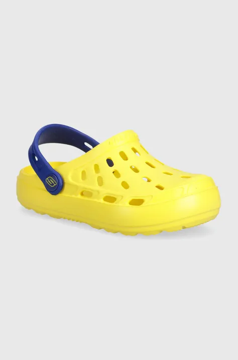 Детски чехли Skechers в жълто