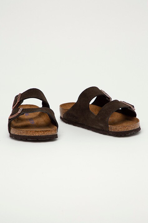 Замшеві шльопанці Birkenstock Arizona — SS21-KLM014, коричневий — фото 2