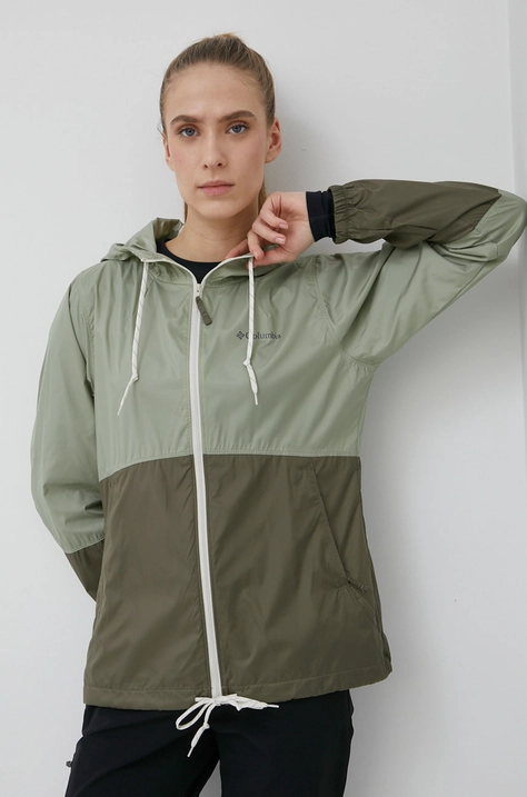 Columbia windbreaker Flash Forward green color