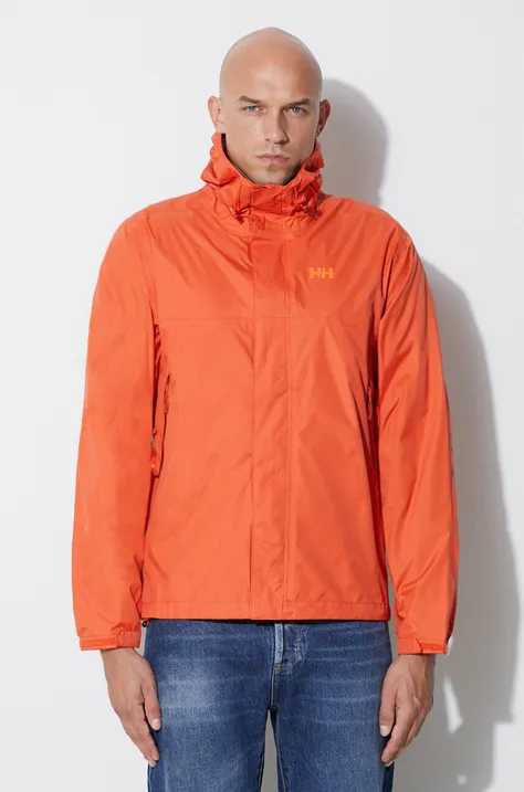 Helly Hansen rain jacket Loke men's orange color
