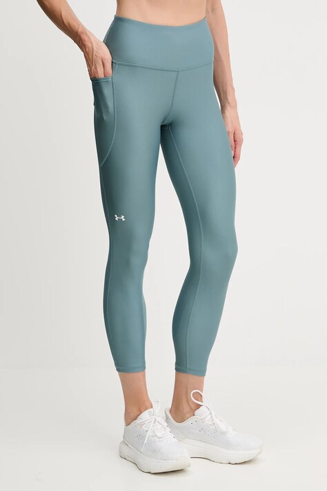 Under Armour legginsy treningowe HG Armour HiRise kolor zielony gładkie 1365335
