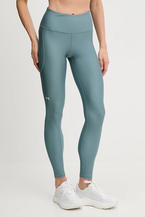 Under Armour legginsy treningowe HG Armour HiRise kolor zielony gładkie 1365336