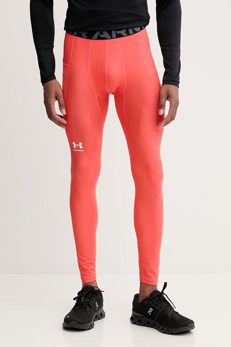 Under Armour legginsy sportowe męskie HG Armour czerwone regular waist 1361586