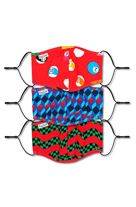 Happy Socks - Újrafelhasználható védőmaszk (3 pár)