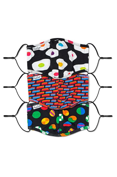 Happy Socks - Багаторазова захисна маска (3-pack)
