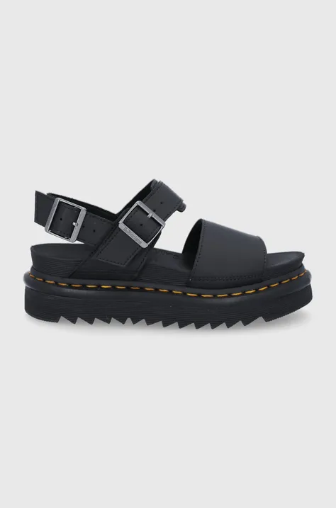 Kožené sandále Dr. Martens Voss DM24233001.Voss-Black, dámske, čierna farba, na platforme