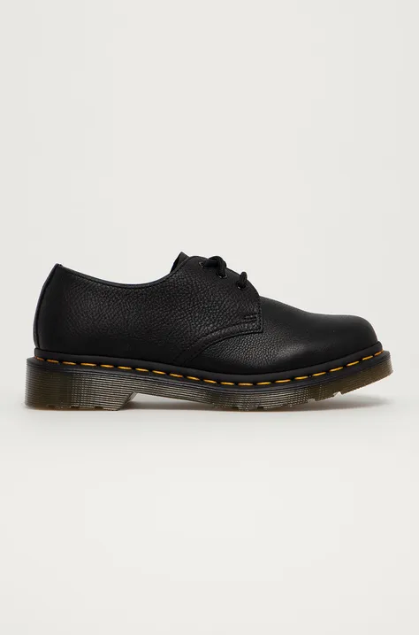 Poltopánky Dr. Martens 1461 dámske, čierna farba, na plochom podpätku, 24256001