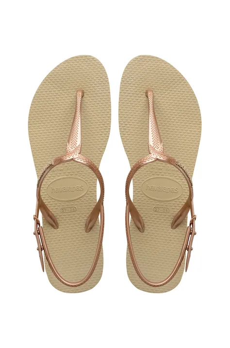 Σανδάλια Havaianas γυναικεία, χρώμα: μπεζ