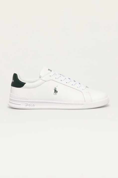 Шкіряні черевики Polo Ralph Lauren Hrt Ct II колір білий 809829824004