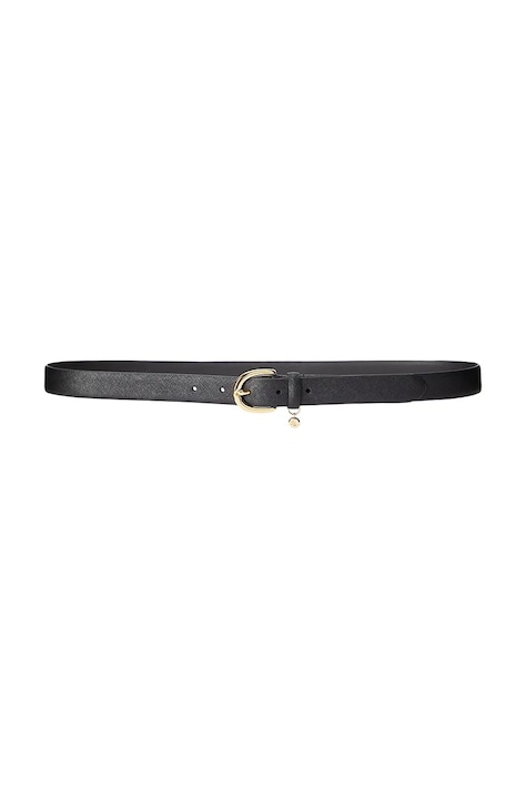 Lauren Ralph Lauren pasek damski skórzany czarny 412802952004