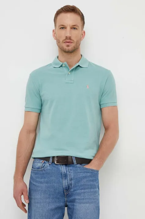 Bavlnené polo tričko Polo Ralph Lauren zelená farba,jednofarebné,710536856