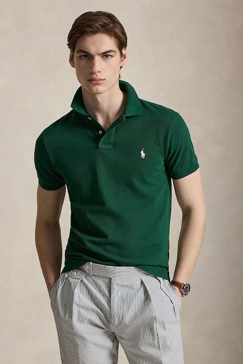 Polo Ralph Lauren polo majica moška bombažna zelena 710536856