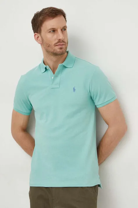 Bavlnené polo tričko Polo Ralph Lauren zelená farba,jednofarebný,710536856