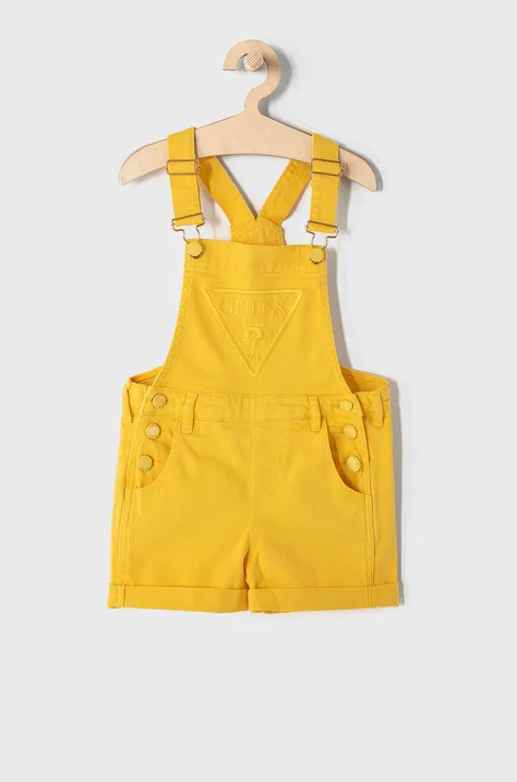 Παιδική ολόσωμη φόρμα Guess χρώμα: κίτρινο
