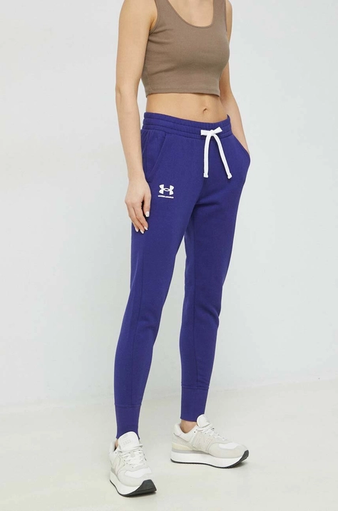 Παντελόνι φόρμας Under Armour χρώμα: μοβ