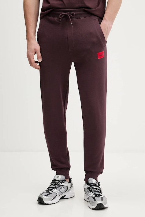 Βαμβακερό παντελόνι HUGO Doak212 San Jared-C χρώμα: μαύρο, 50447963