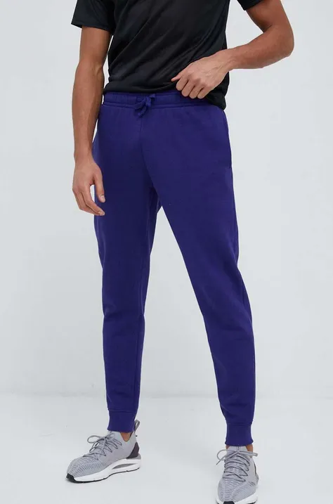 Спортен панталон Under Armour в лилаво с изчистен дизайн
