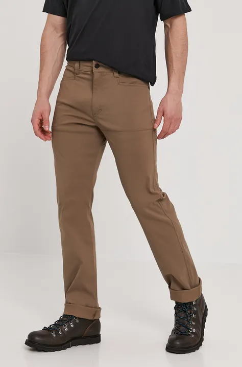 Wrangler Spodnie męskie kolor brązowy proste