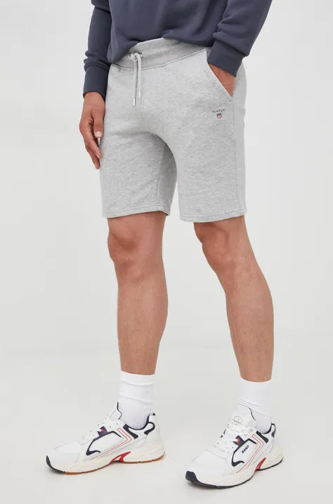 Kratke hlače Gant za muškarce, boja: siva