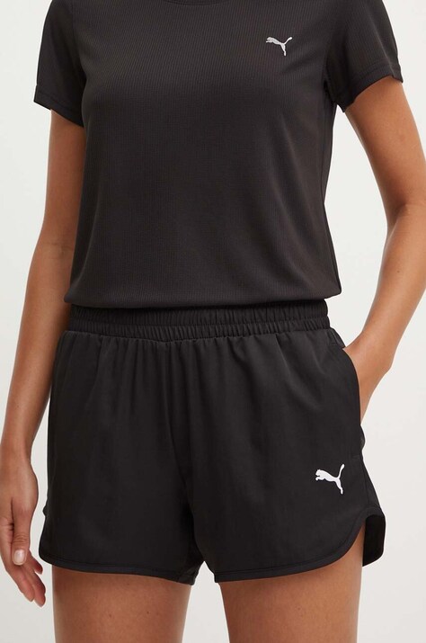 Puma pantaloni scurți 586862 femei, culoarea negru 586862