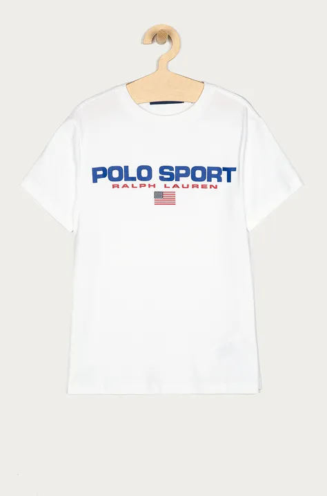 Otroška kratka majica Polo Ralph Lauren bela barva