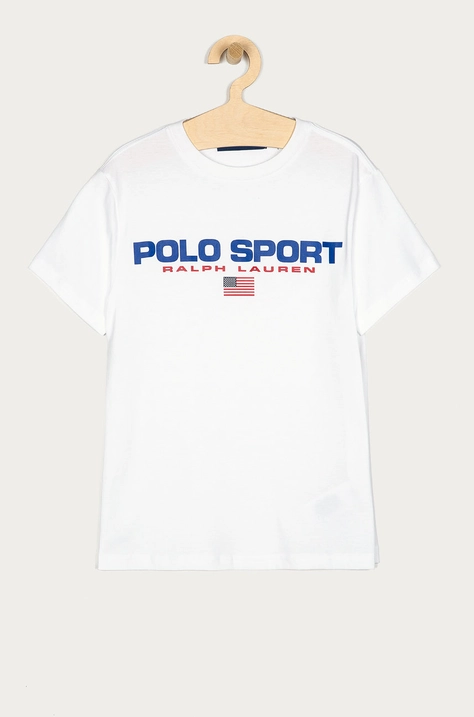 Dětské tričko Polo Ralph Lauren bílá barva