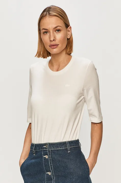 Lacoste t-shirt bawełniany kolor biały TF9424-166