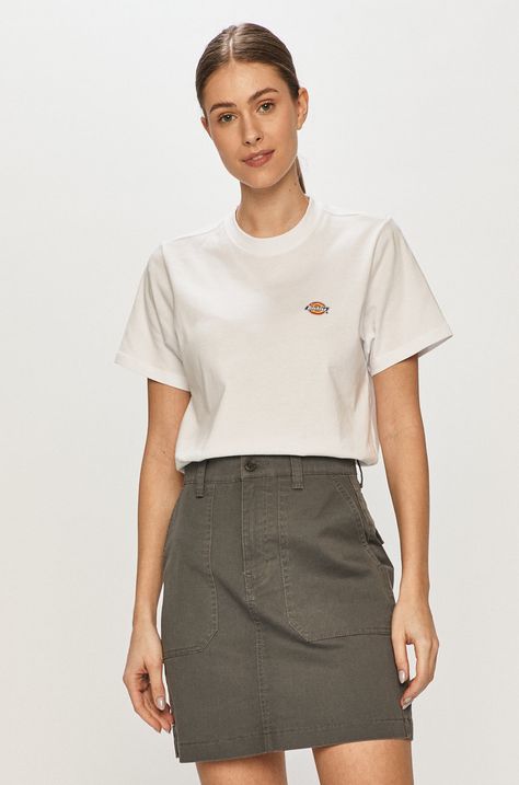 Μπλουζάκι Dickies χρώμα άσπρο DK0A4XDAWHX