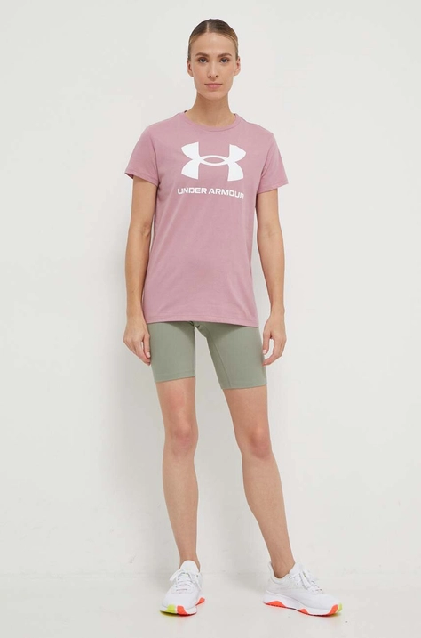 Under Armour t-shirt női, rózsaszín