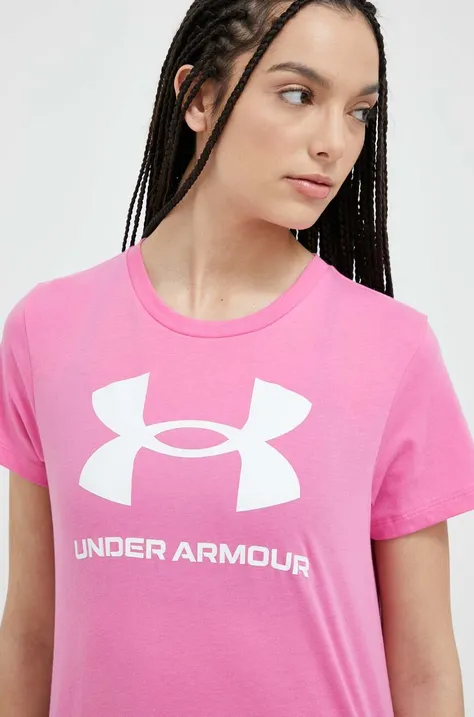 Under Armour t-shirt női, rózsaszín