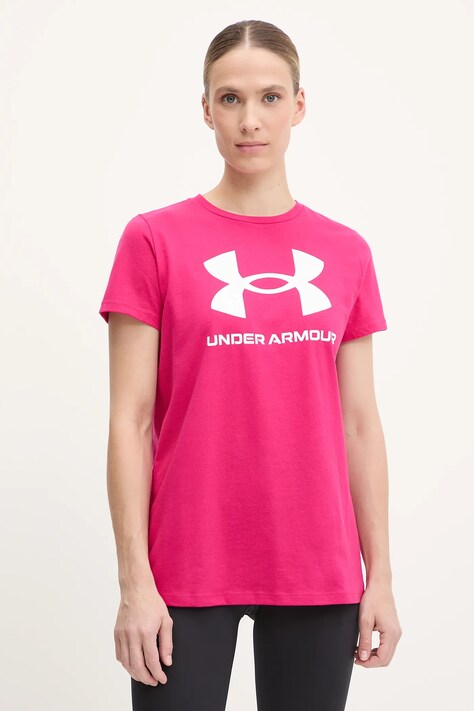 Majica kratkih rukava Under Armour za žene, boja: bordo