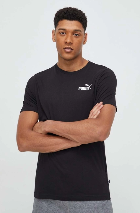 Puma t-shirt bawełniany kolor czarny 586668