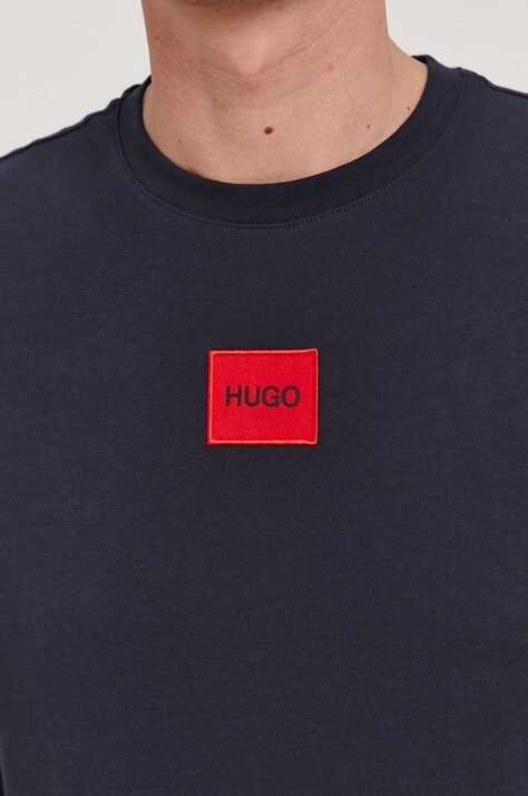HUGO футболка basic чоловіча бавовняна Diragolino212 — SS21-TSM0JJ, темно-синій — фото 5