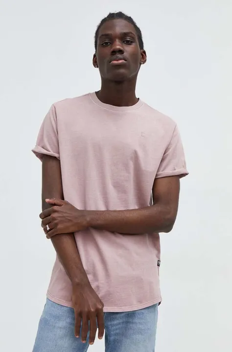 Bavlnené tričko G-Star Raw x Sofi Tukker pánske, ružová farba, jednofarebné