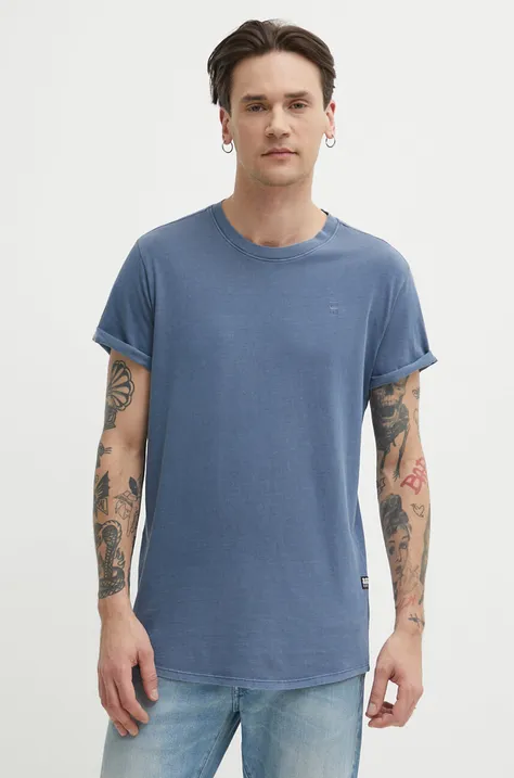 Bombažna kratka majica G-Star Raw x Sofi Tukker moška, mornarsko modra barva