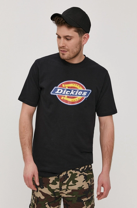 Tričko Dickies černá barva, s potiskem, DK0A4XC9BLK-BLACK