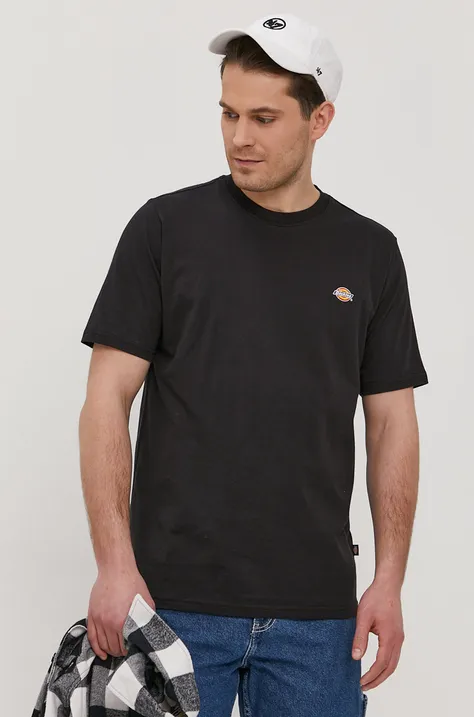 Dickies T-shirt męski kolor czarny gładki DK0A4XDBBLK-BLACK