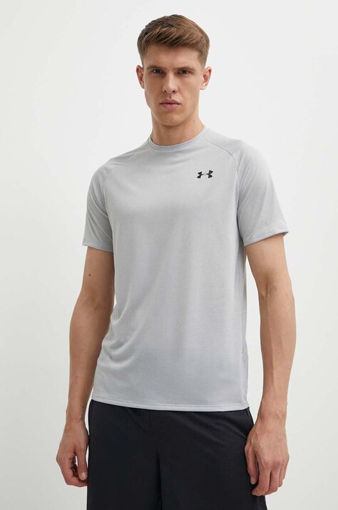 Under Armour Tricou 1345317 bărbați, culoarea gri, material neted