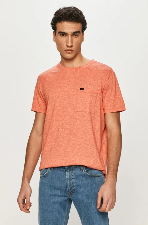 T-shirt Lee oranžna barva