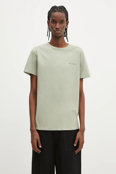 Columbia tricou din bumbac Rapid Ridge Back Graphic bărbați, culoarea verde, cu imprimeu 1934824
