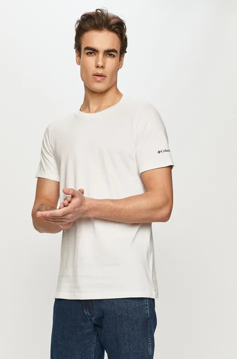 Columbia t-shirt bawełniany Rapid Ridge Back Graphic kolor biały z nadrukiem