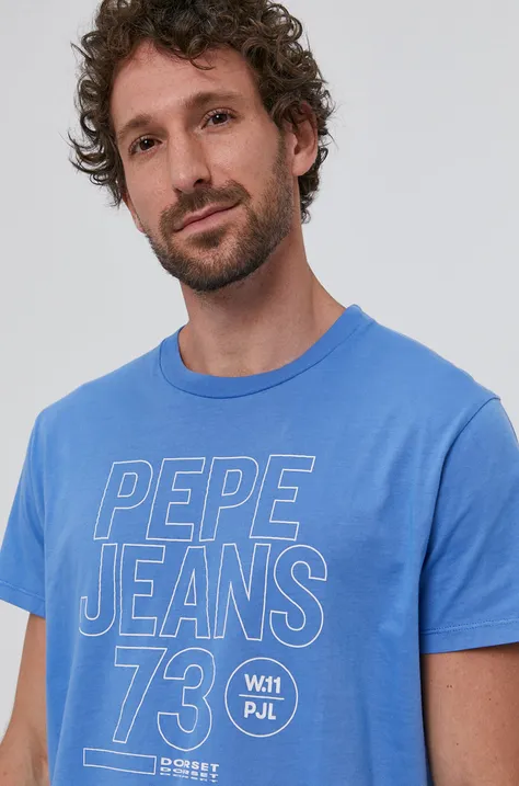 Pepe Jeans T-shirt SKYLER męski z nadrukiem