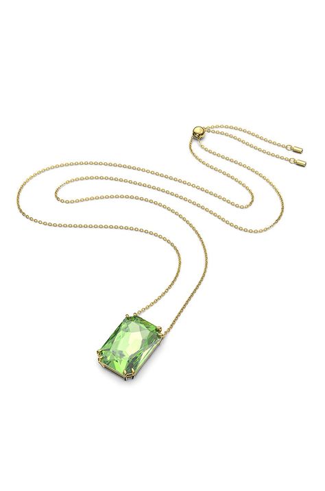 Ogrlica Swarovski boja: zelena