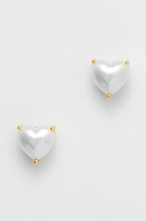 Σκουλαρίκια Kate Spade χρώμα: άσπρο