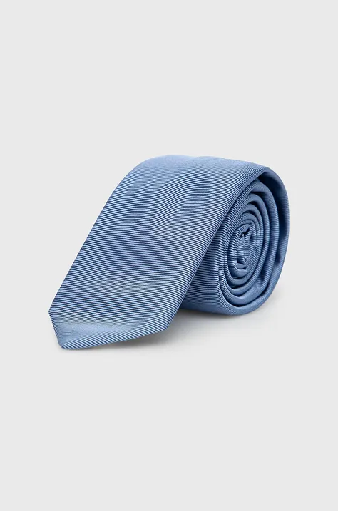 Svilena kravata HUGO mornarsko modra barva