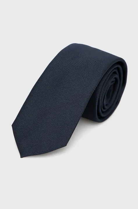 Μεταξωτή γραβάτα HUGO χρώμα: ναυτικό μπλε