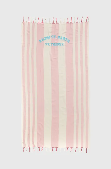 Βαμβακερή πετσέτα MC2 Saint Barth χρώμα: ροζ