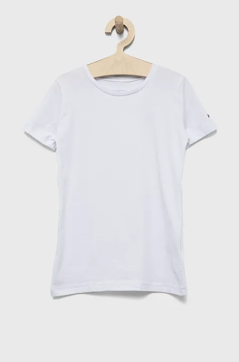 Dětské tričko Fila bílá barva