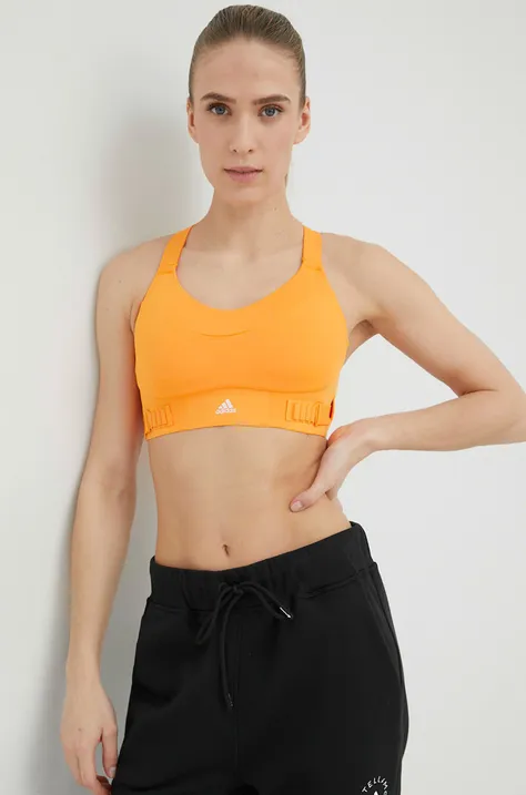 Sportski grudnjak adidas Performance Fastimpact Luxe boja: narančasta, jednobojni model